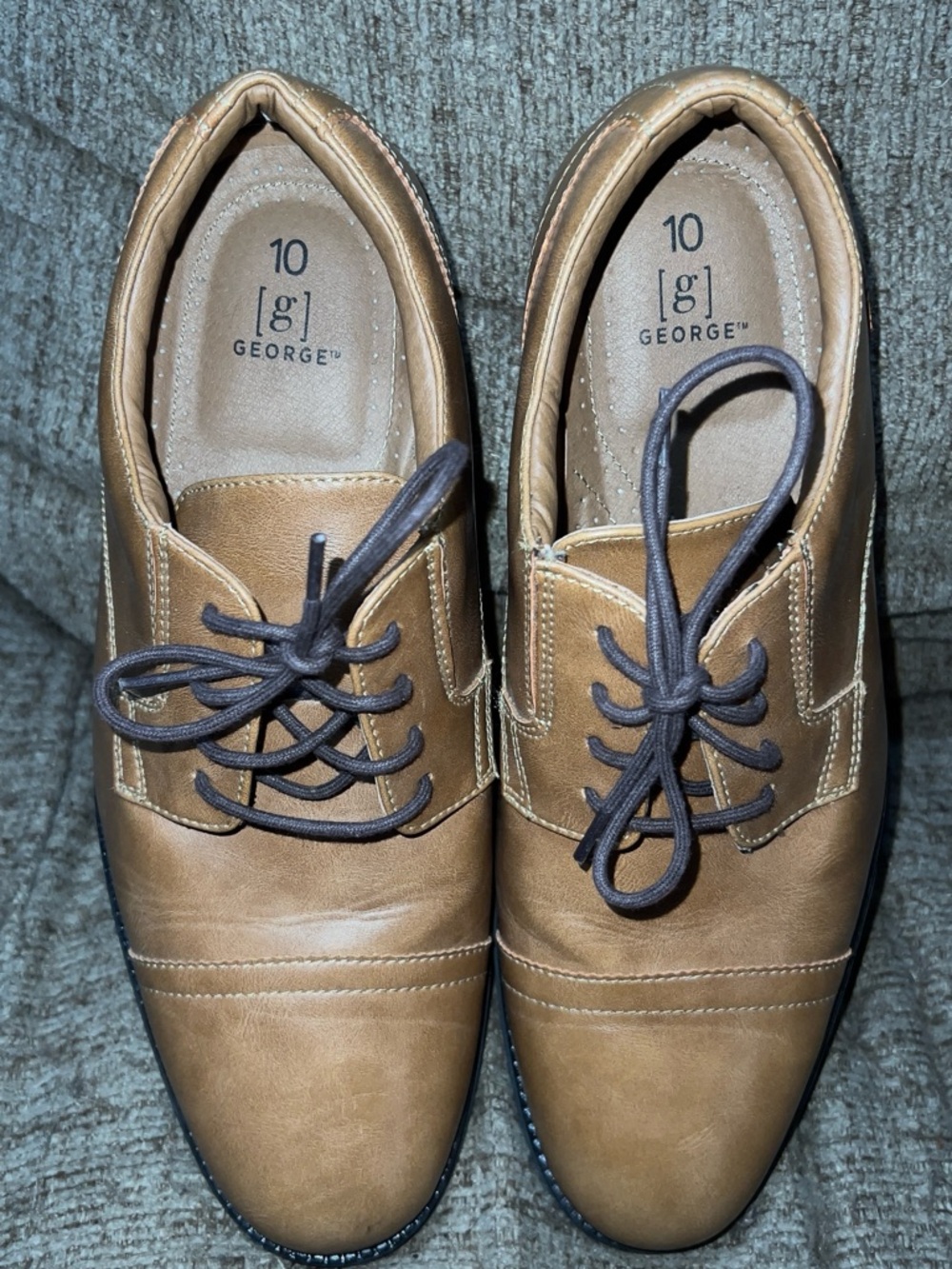 George Men's Brown Lace-Up Oxford Shoes